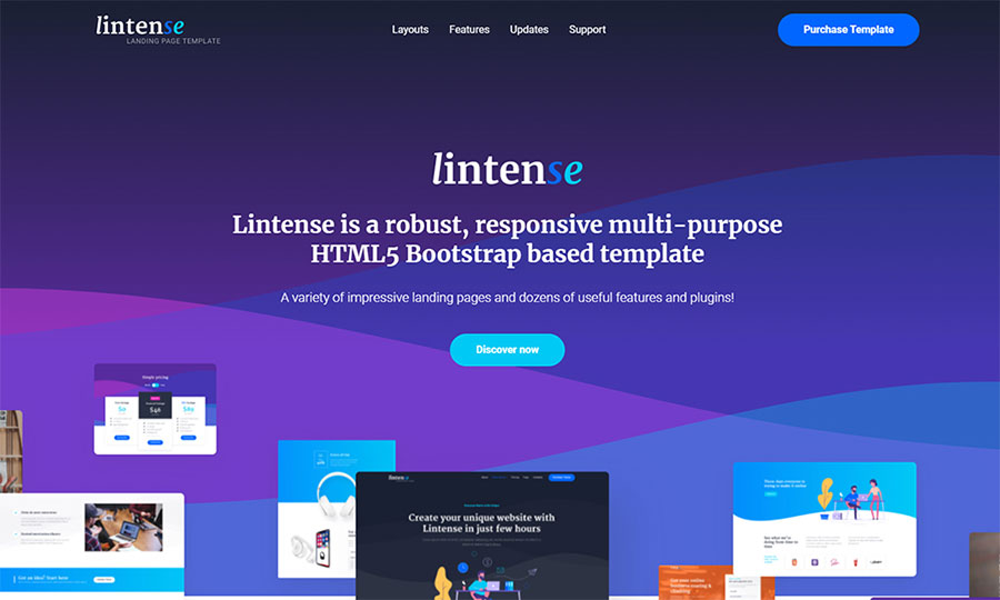 Lintense - All-in-one Landing Page Template 
