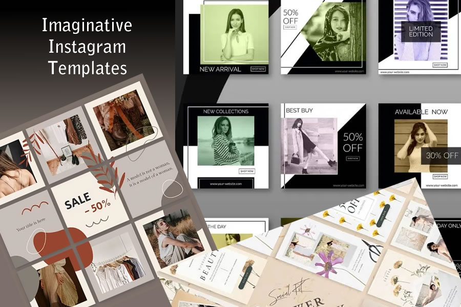 Imaginative instagram templates