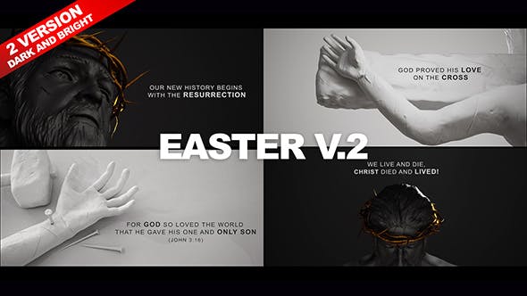 Easter v 2 video template   black  white narration theme