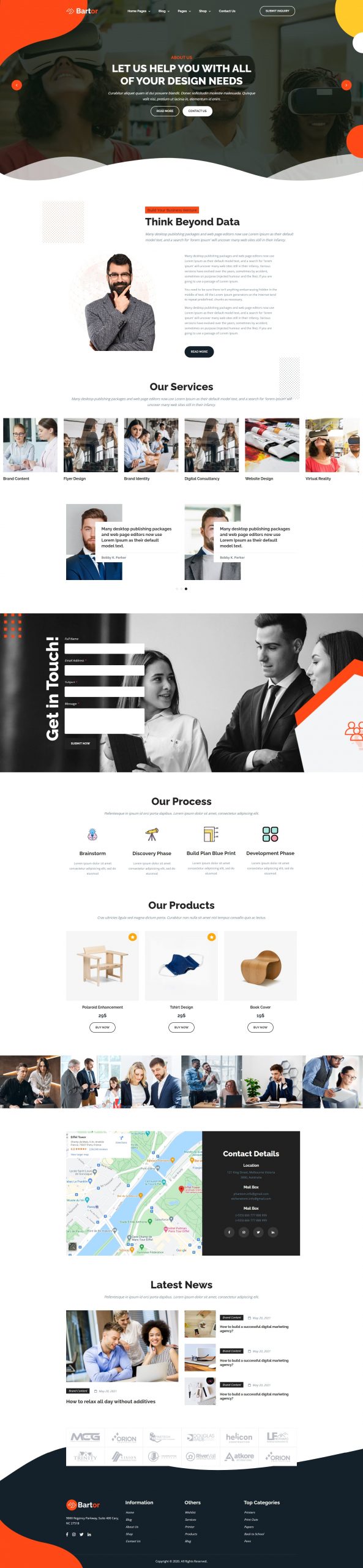 Bartor   creative portfolio website template