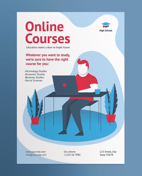 Multipurpose online courses poster