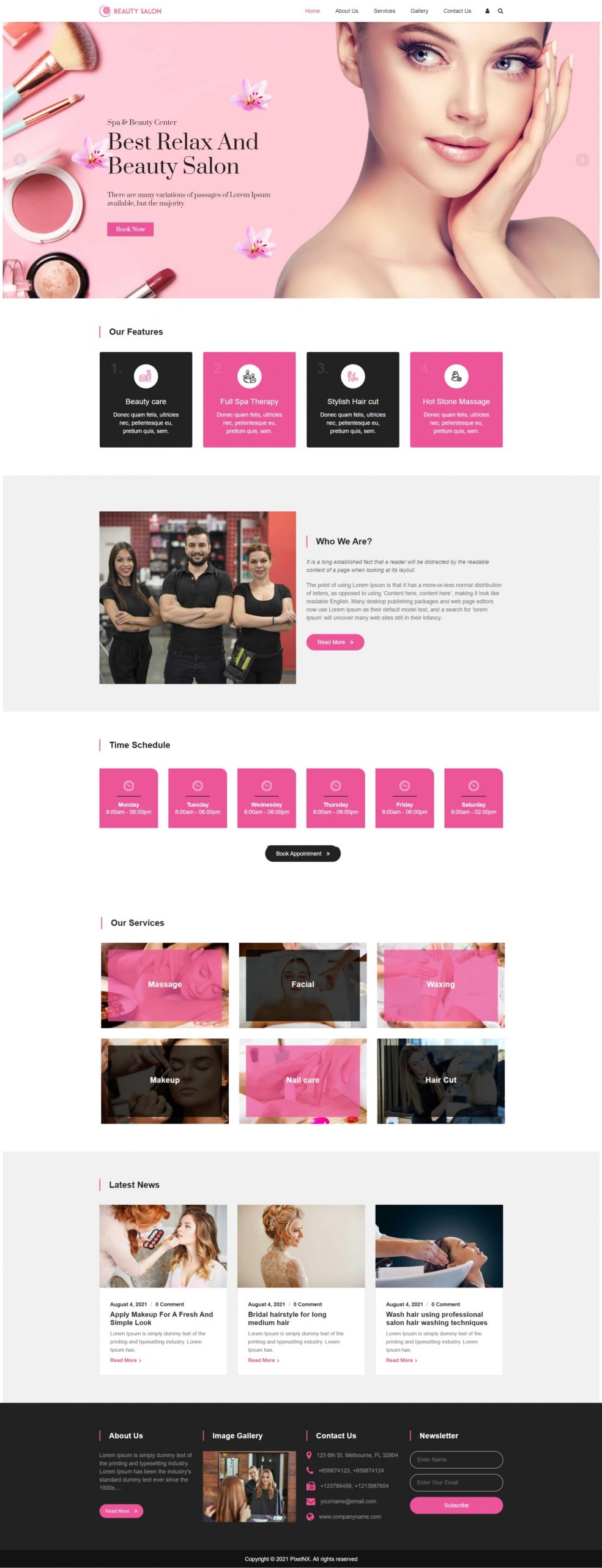 Screenshot kamleshyadavcom 20210806 19 42 32 | Creative Wordpress Html5 Themes with Modern Design and Animation | Entheosweb Beauty salon multipurpose wordpress theme beautiful animated pink and black theme