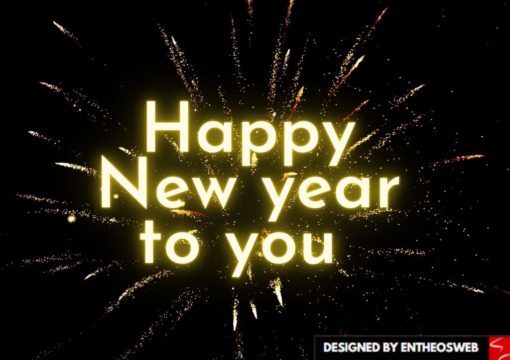 Happy new year to you   free card with fireworks background happy new year to you   free card with fireworks background