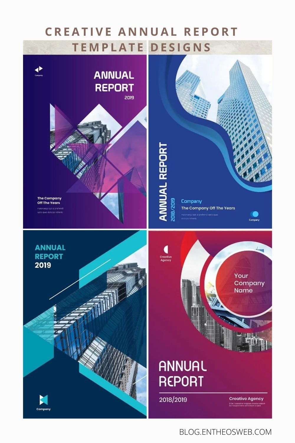 Best creative annual report template designs