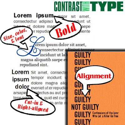CONTRASTING FONT STYLES