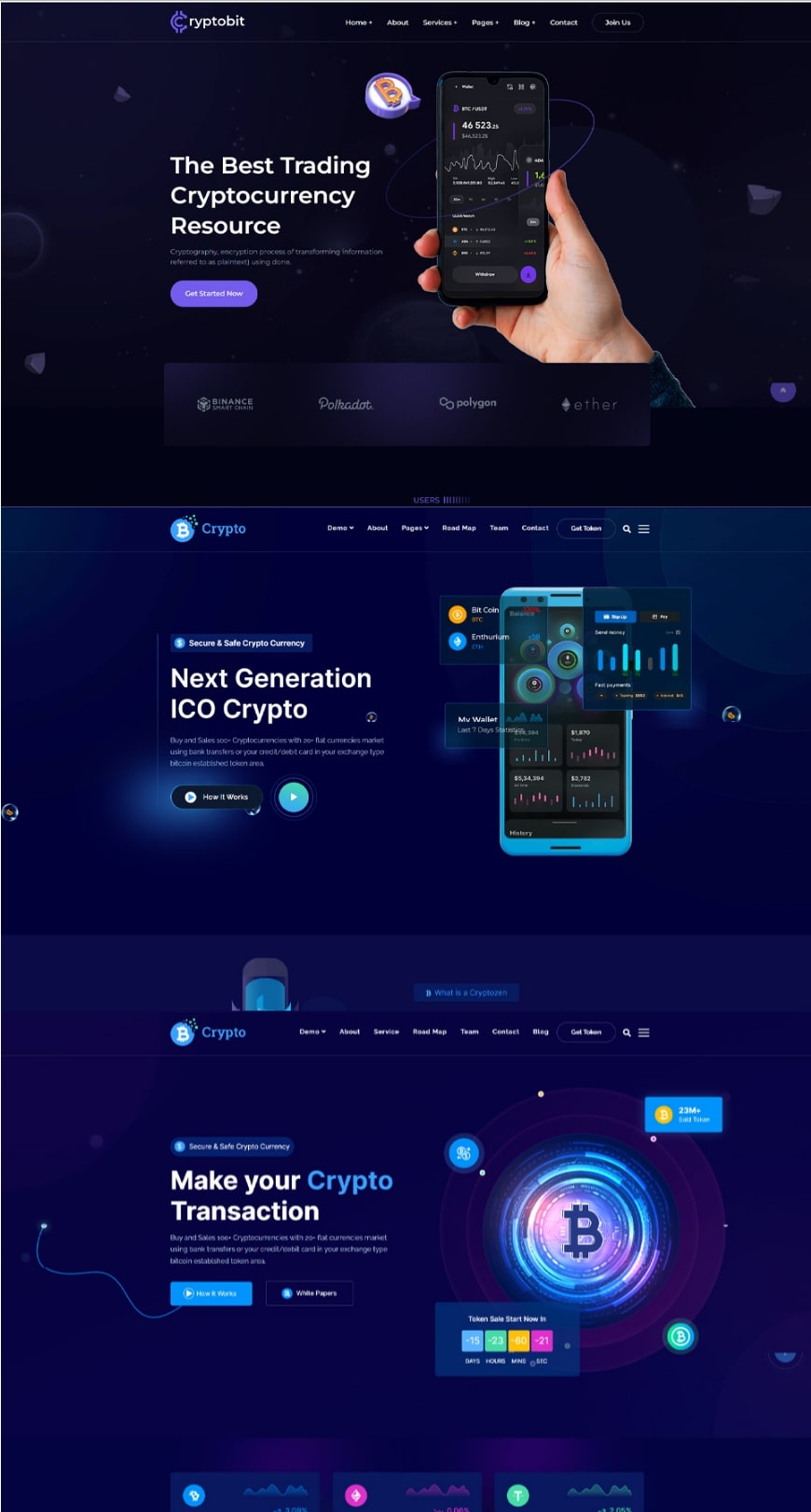 Cryptobit all in one digital currency html5 template