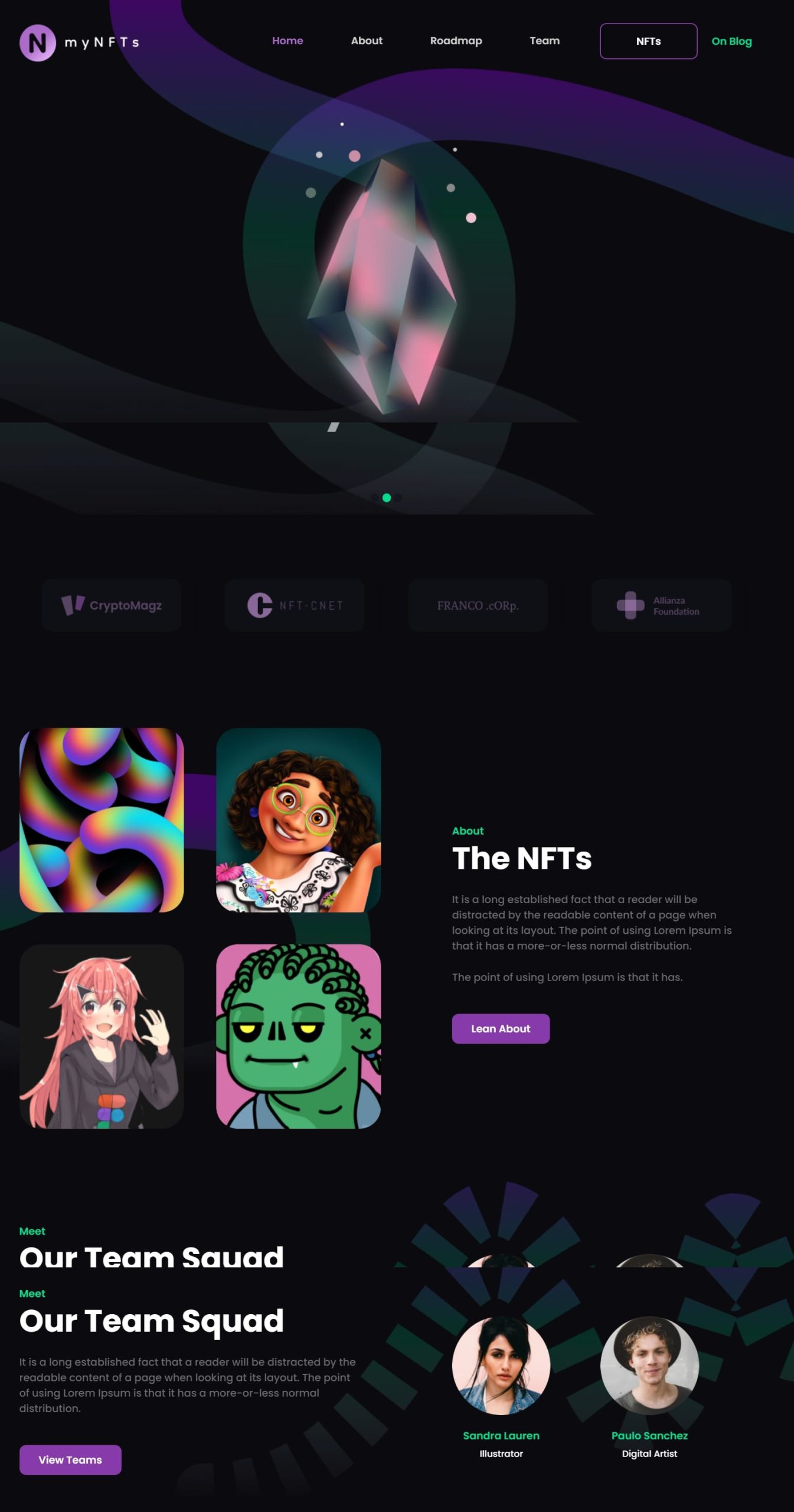 Mynfts  nft creator wordpress theme