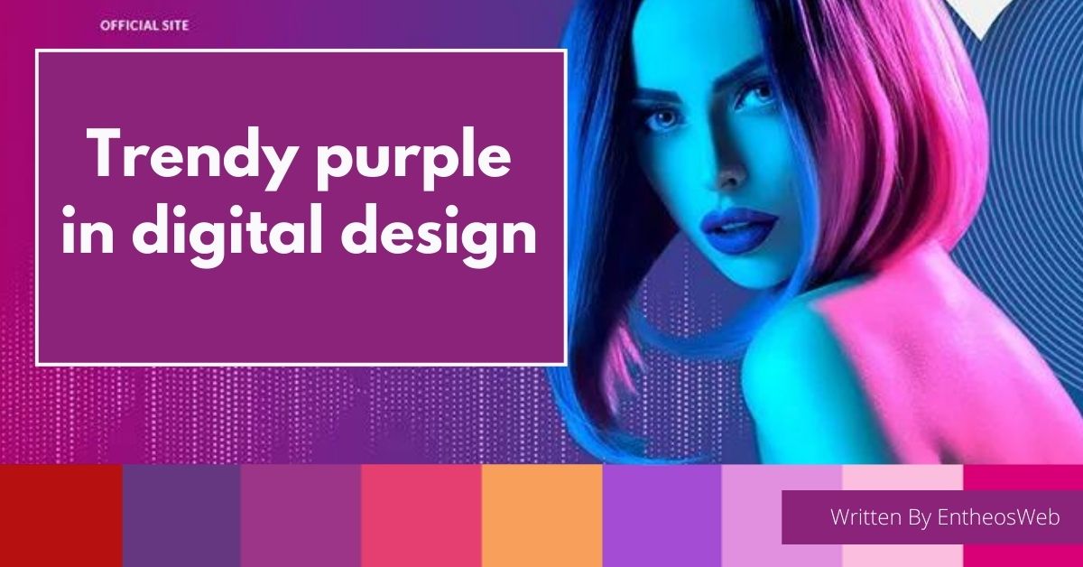 Trendy purple in digital design trendy purple in digital design