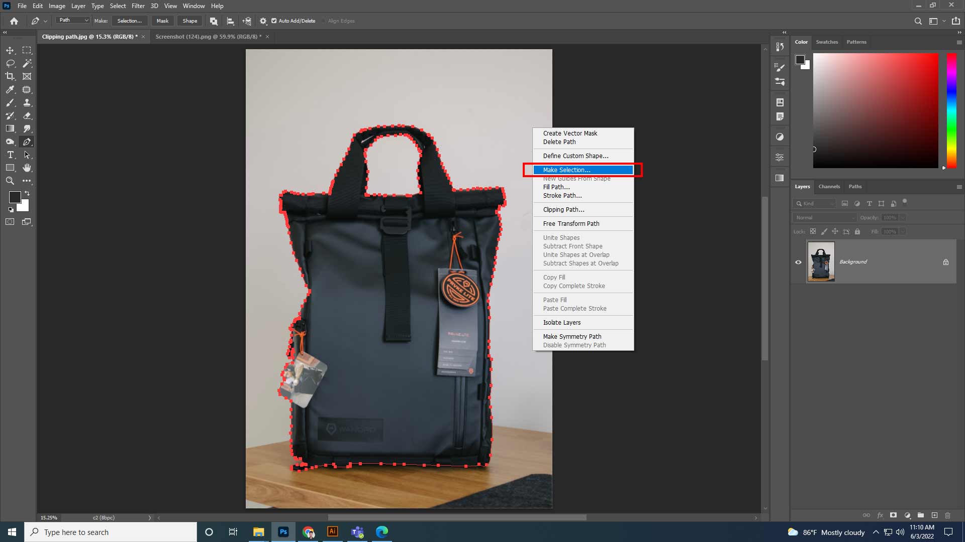 S10 | how to create a clipping path in photoshop | entheosweb S10