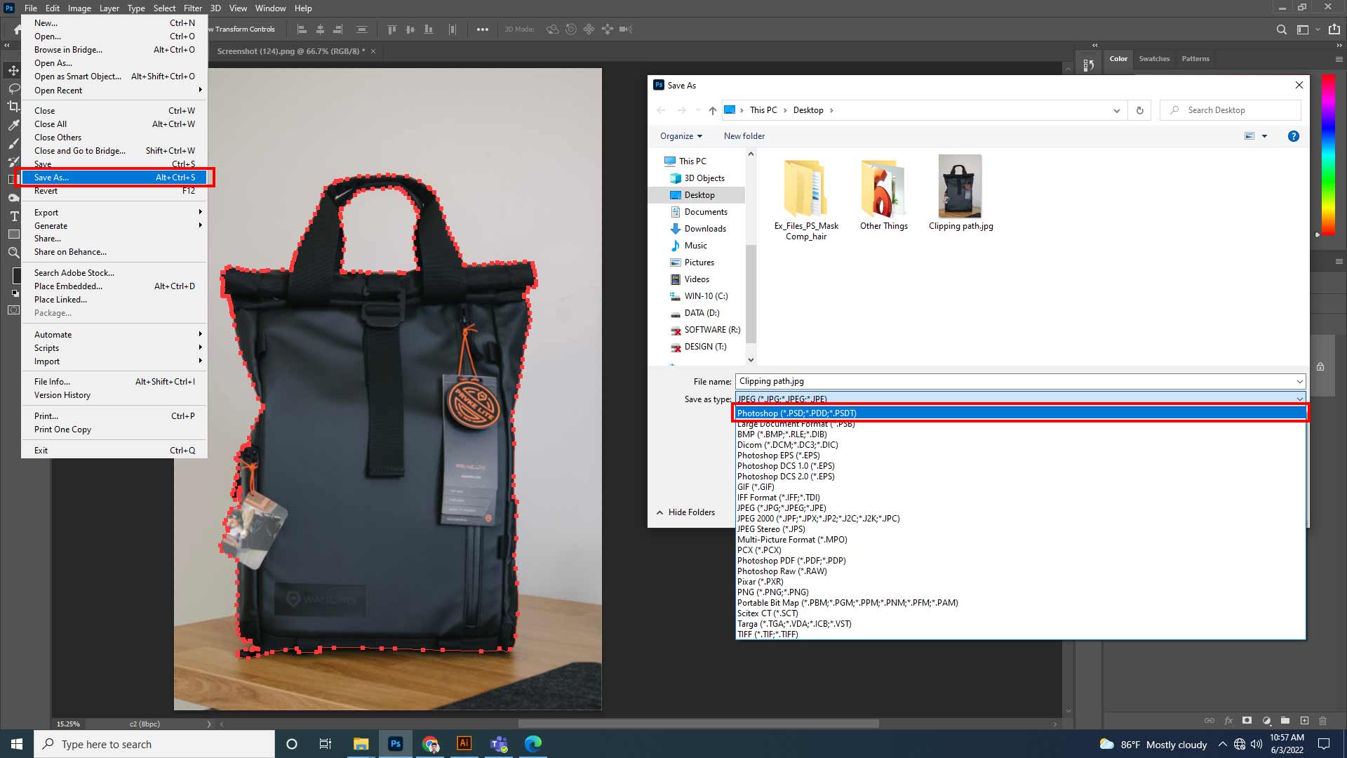 S9 | how to create a clipping path in photoshop | entheosweb S9
