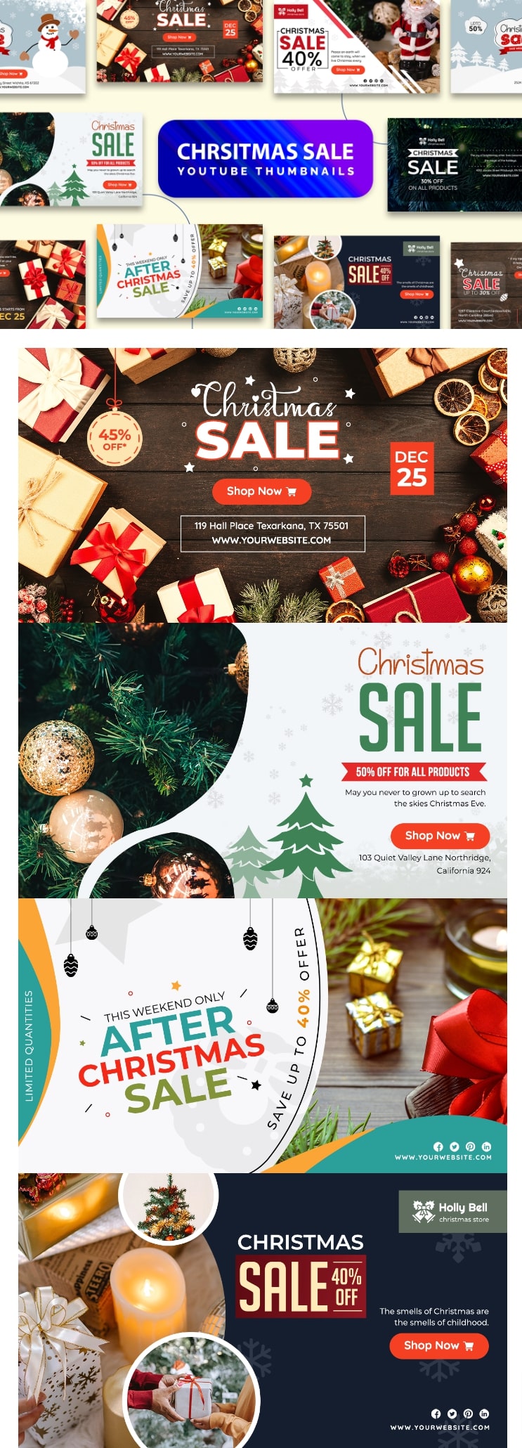 Christmas offer sale youtube thumbnails