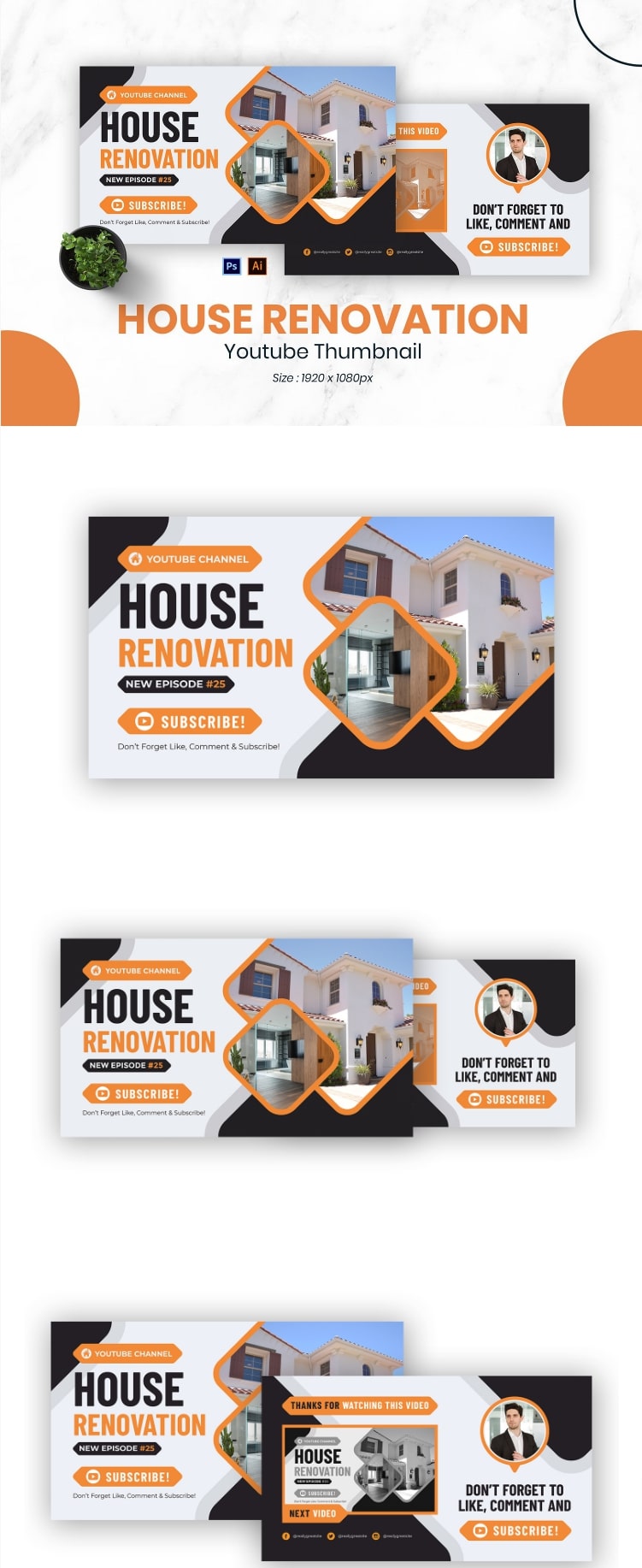 House renovation youtube thumbnail