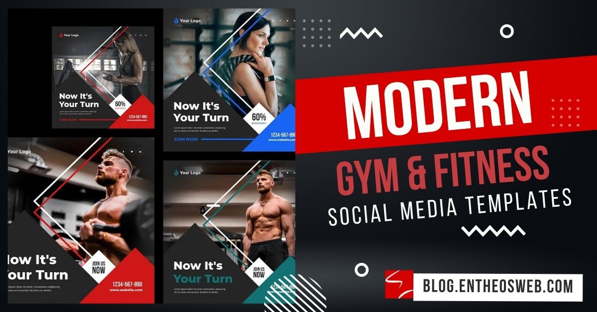 Modern gym and fitness social media template designs modern gym and fitness social media template designs 2