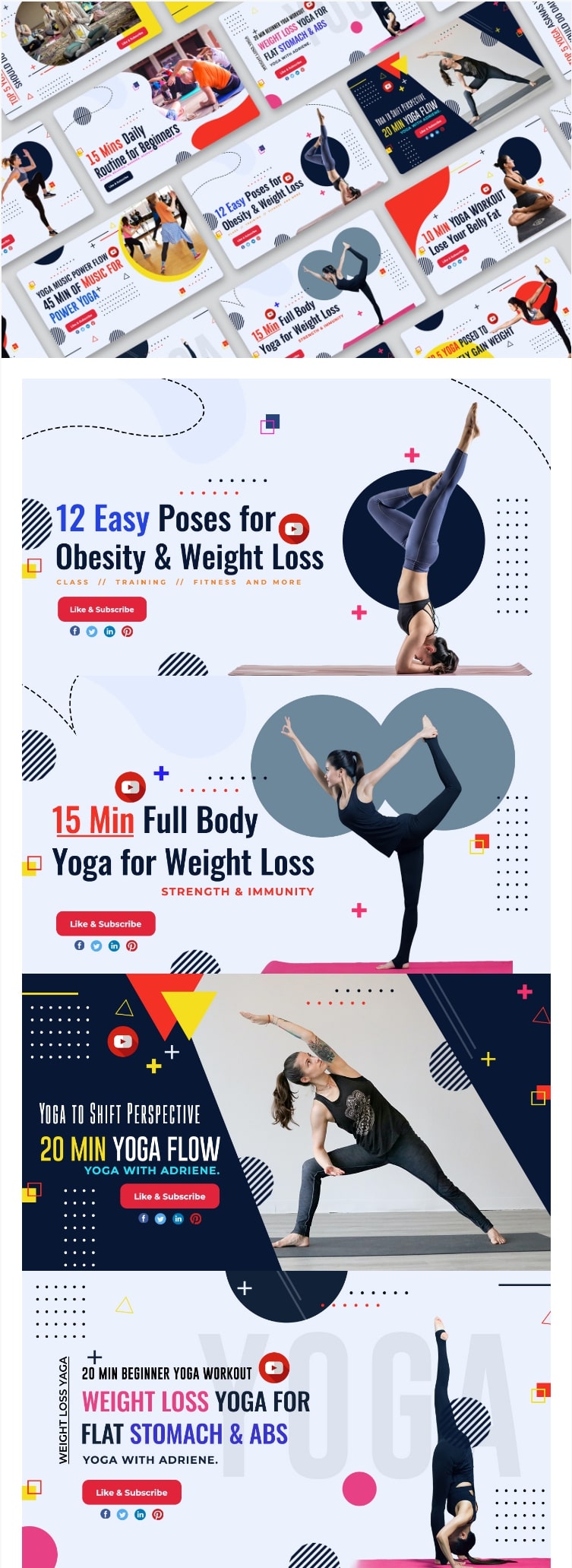 Yoga and meditate youtube thumbnails