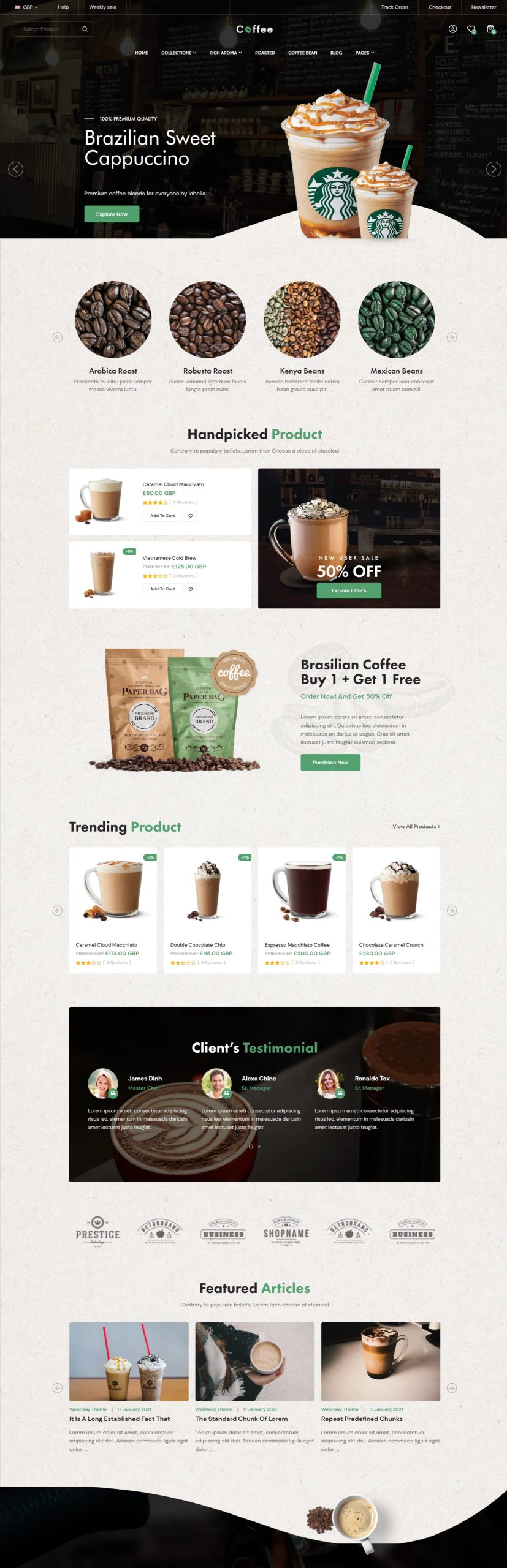 Coffee   the coffee  food premium shopify theme