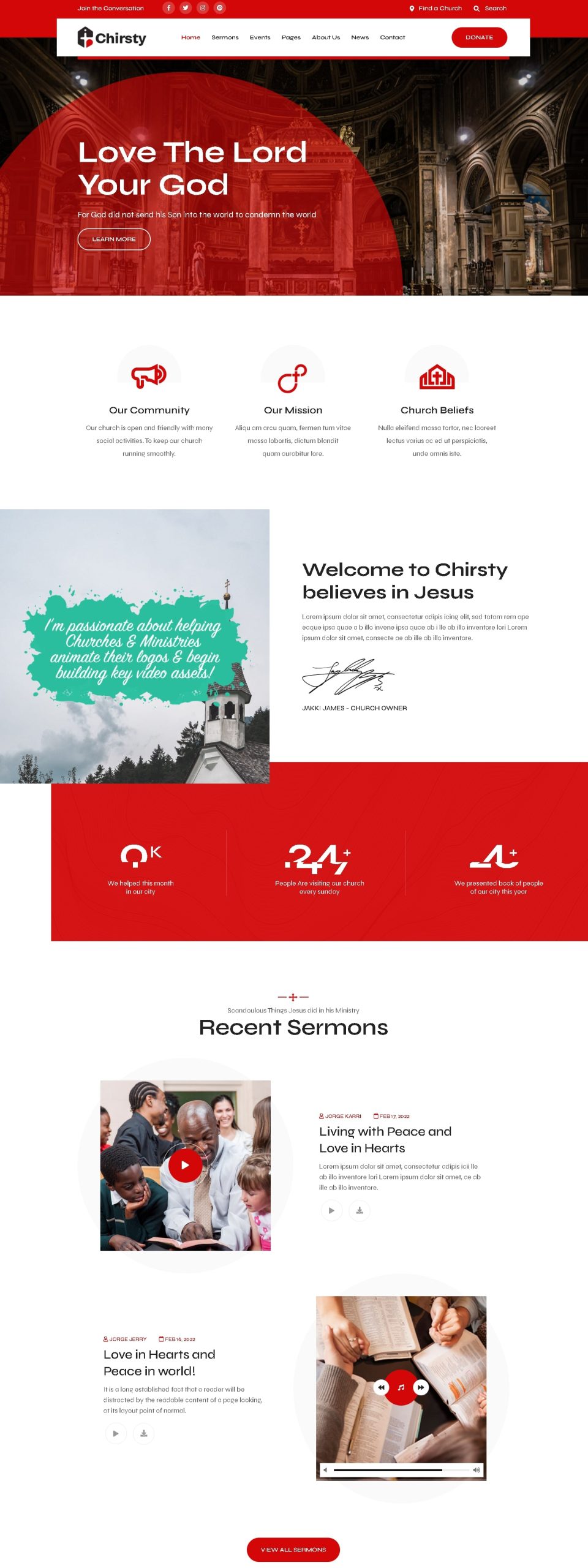 Chirsty   multipurpose nonprofit church wordpress theme