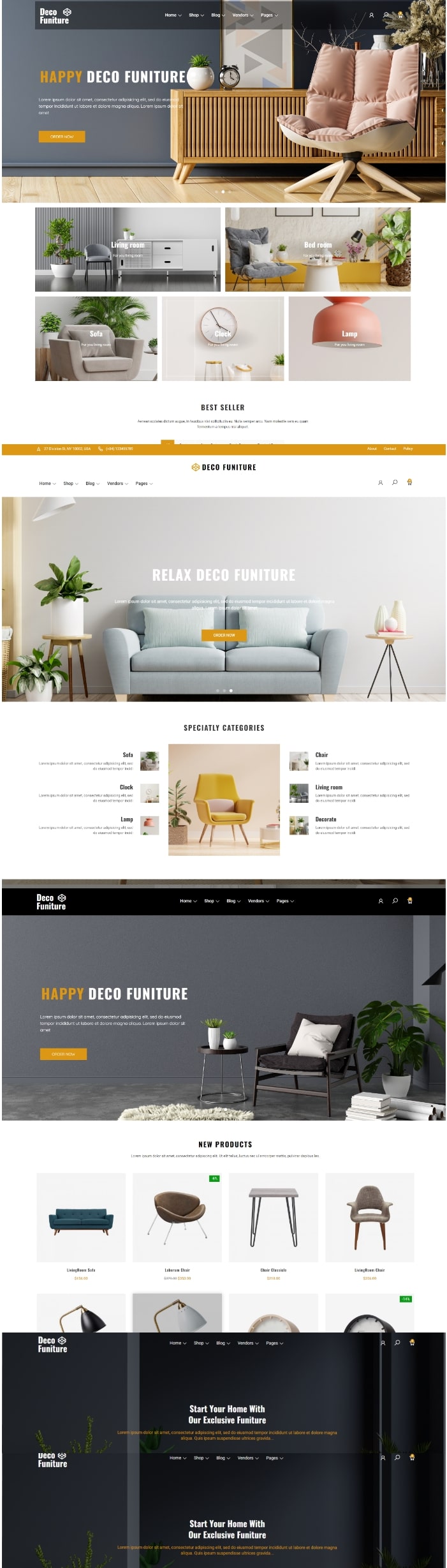 Deco furniture  the elementor decorate furniture wordpress theme