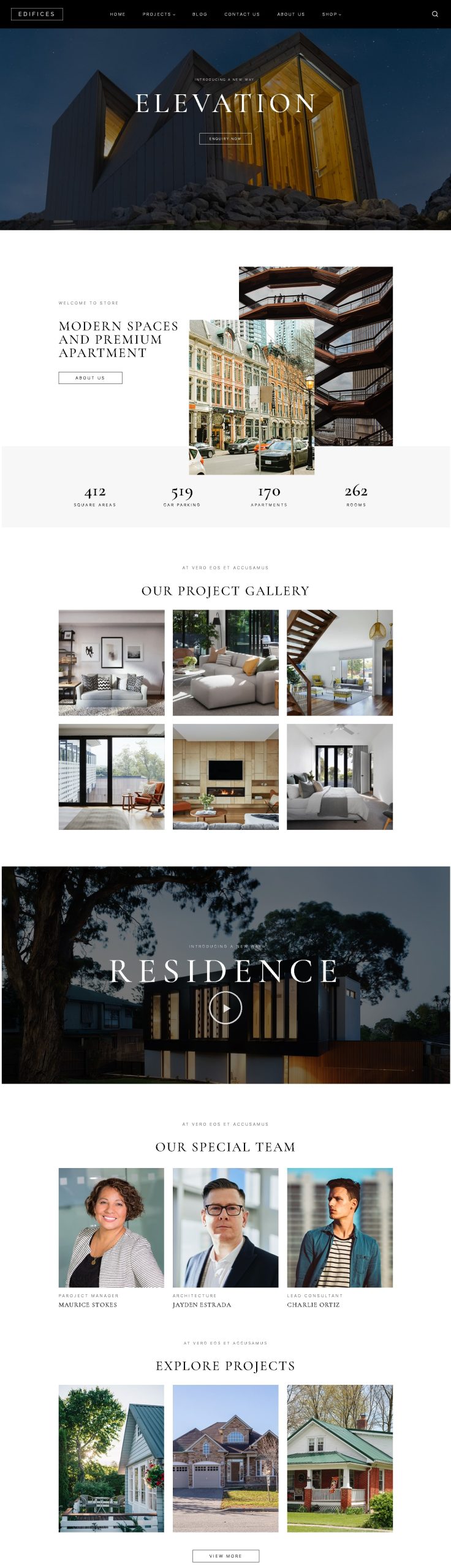 Edifices   architecture and real estate wordpress theme