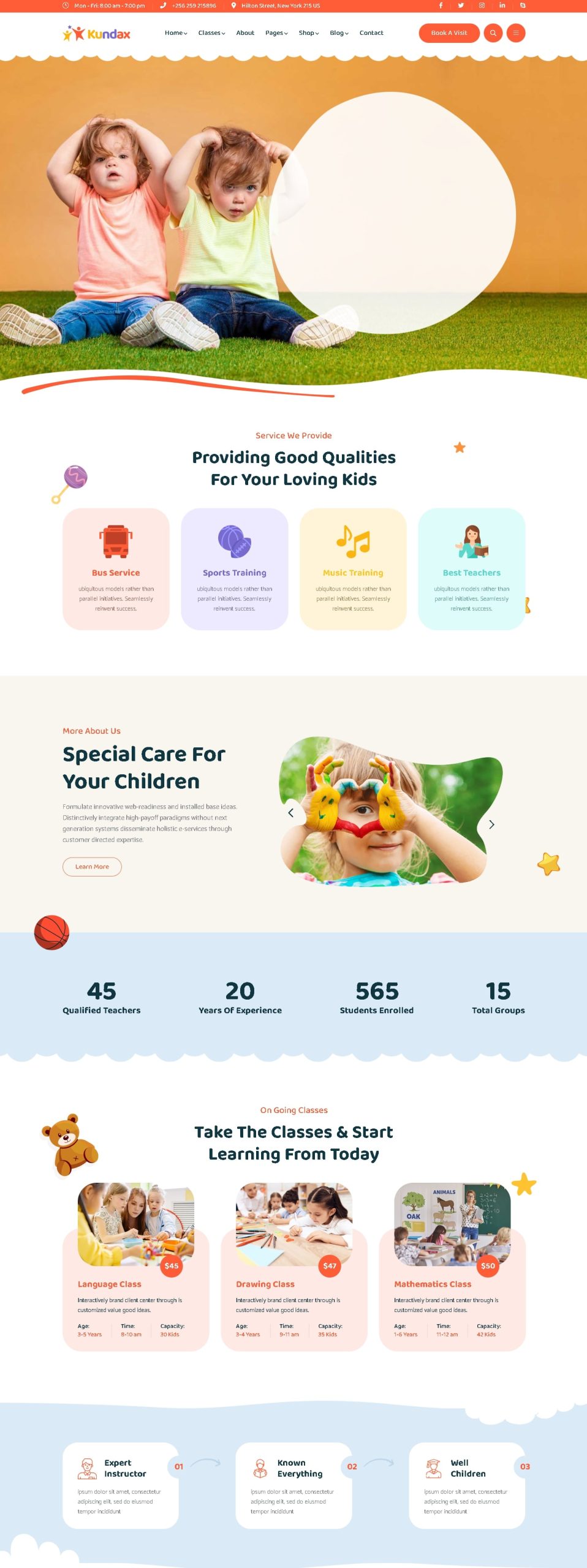 Kundax   kindergarten baby care children wordpress theme