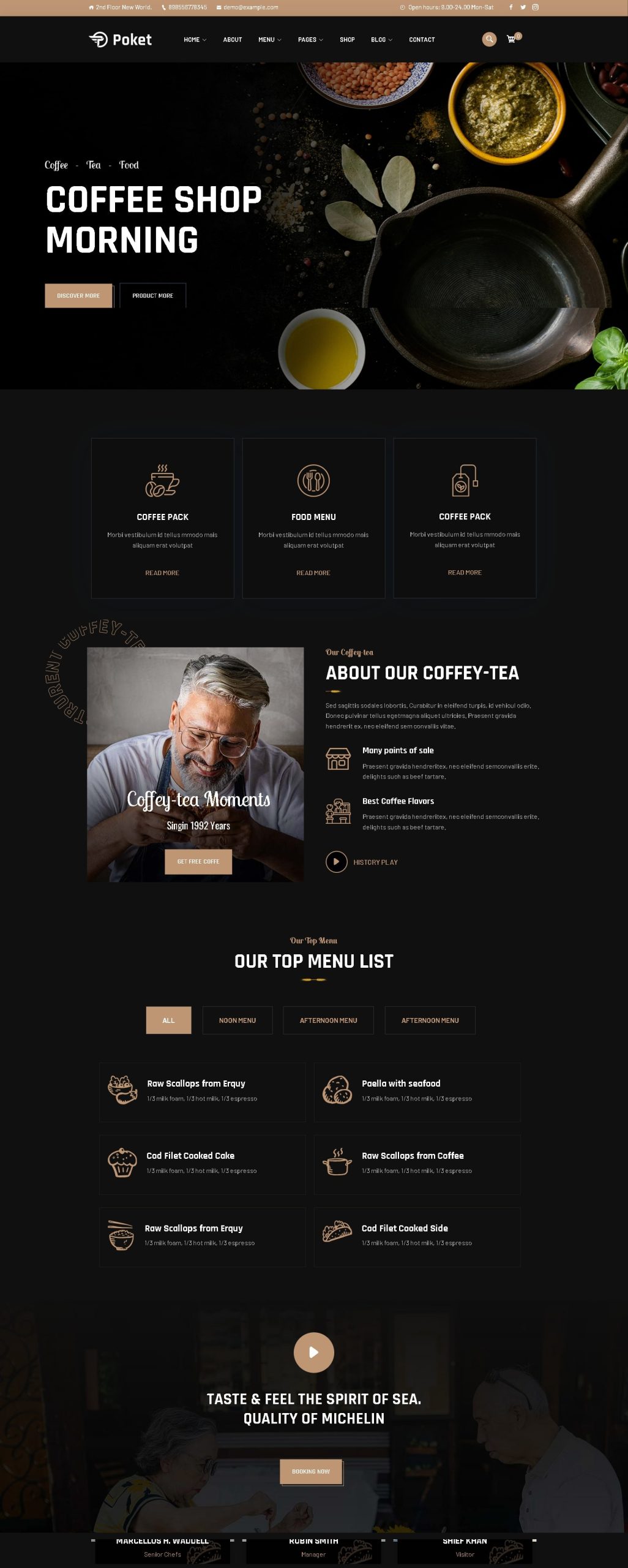 Poket   restaurant responsive wordpress theme