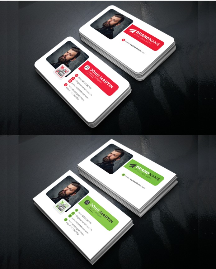 Stylish creative business card design template sample