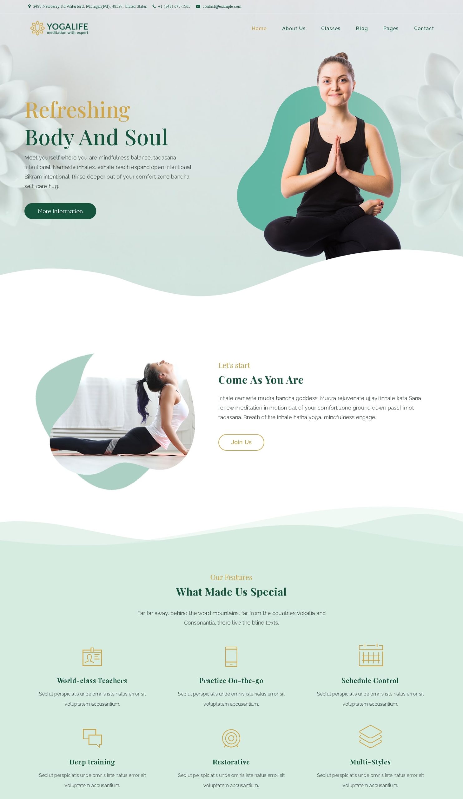Yogalife   yoga  meditation wordpress theme