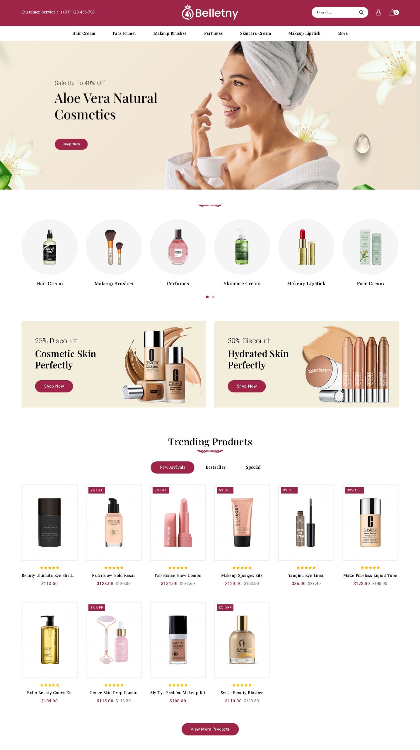 Belletny   beauty | spa | salon store opencart responsive theme