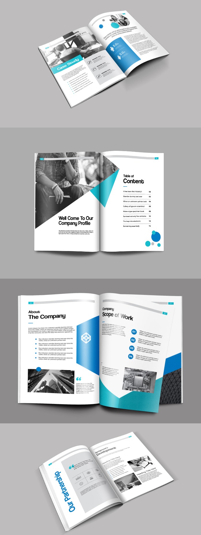 Business profile unique design template