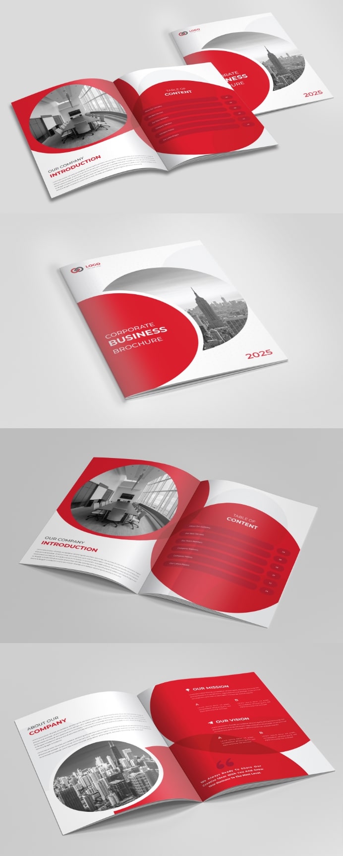 Company profile brochure template multipage brochure design premium