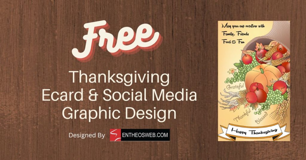 Free happy thanksgiving ecard and social media design 1