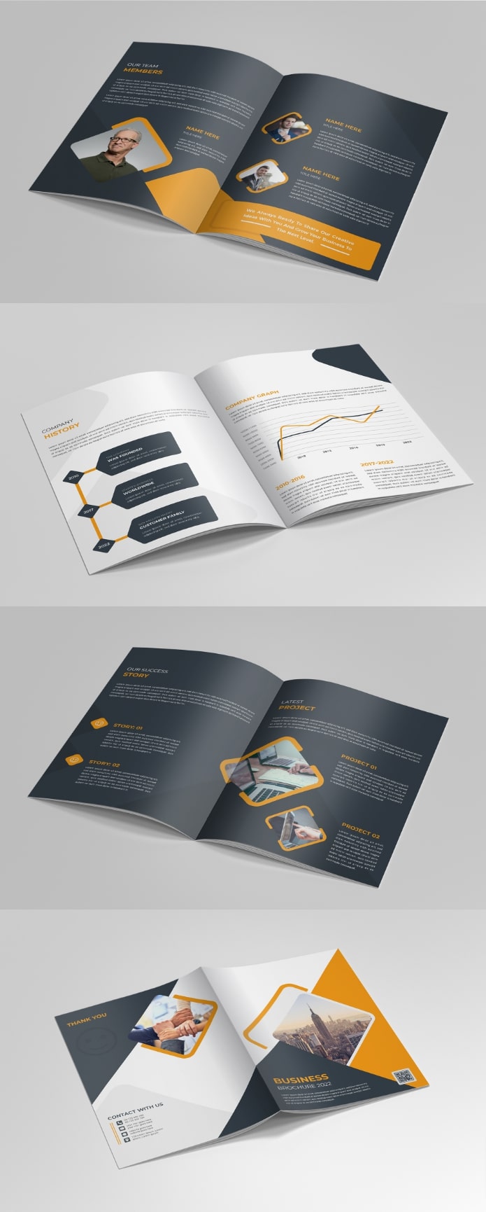 Minimal company profile brochure template layout design