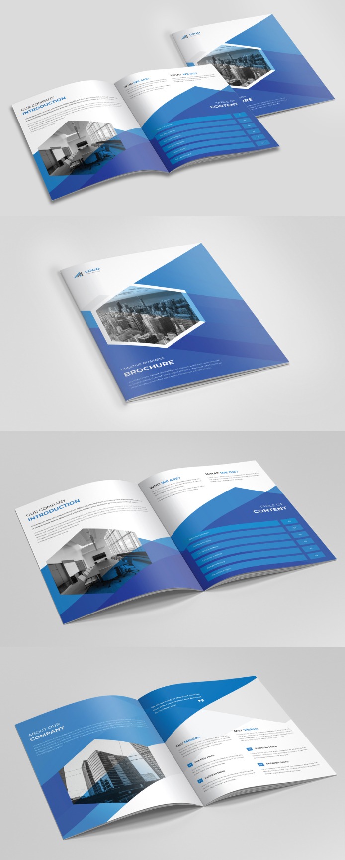 Modern brochure template design multi pages business brochure design