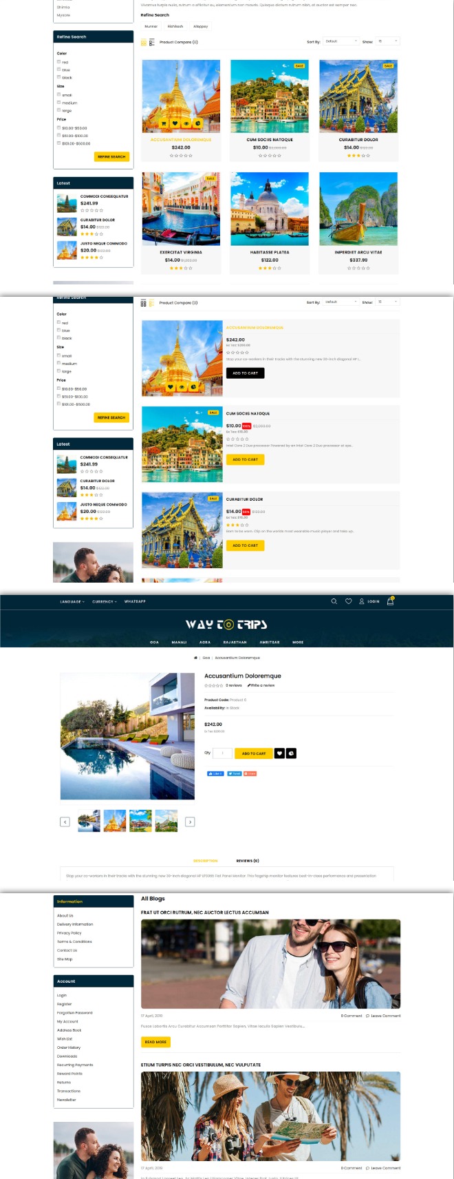 Waytotrip   travel store opencart template