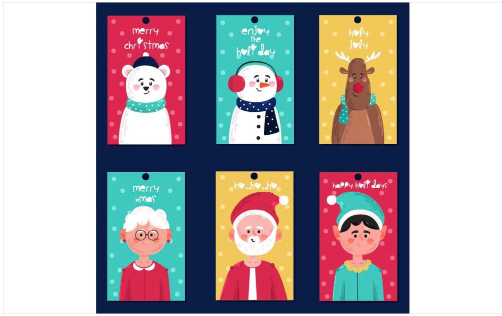 Image | cute creative christmas vector illustrations | entheosweb Image