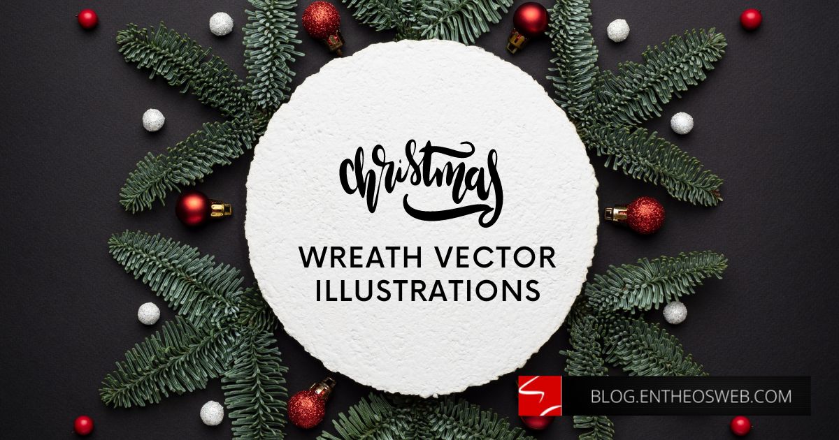 Christmas wreath vector illustrations