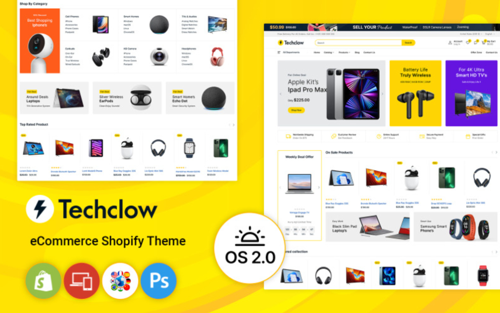 Techclow | templatemonster black friday sale brings everything at lower prices top 8 templates with up to 50 off | entheosweb Techclow electronics store shopify theme