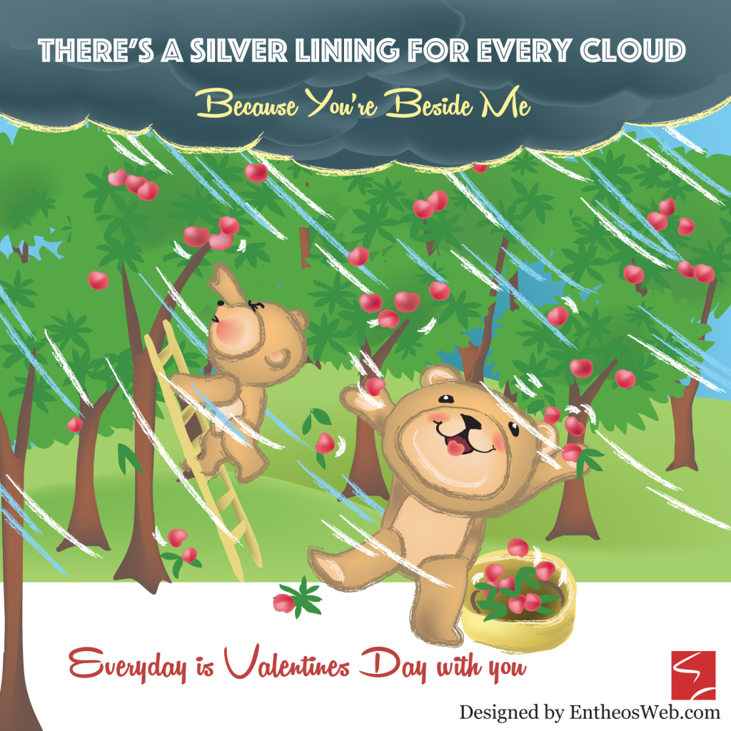 Valentines Apples Sq 01 | Cute Romantic Valentine Day Images | Entheosweb There's a Silver Lining for every Cloud Because You're Beside Me. Everyday is Valentines Day with You.