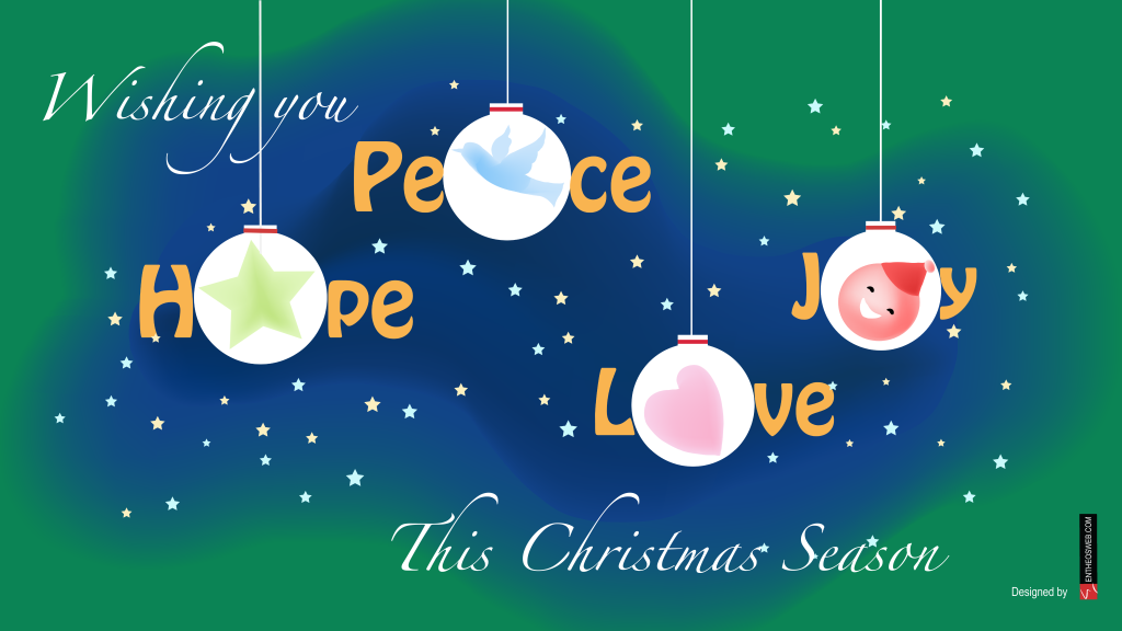 Free christmas wallpaper  designed by entheosweb   wishing you peace hope joy love this christmas season