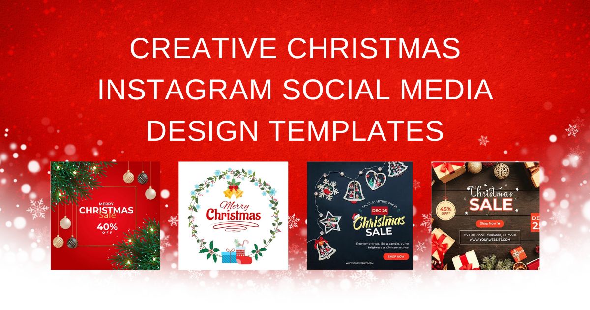 Creative christmas instagram social media design templates creative christmas instagram social media design templates