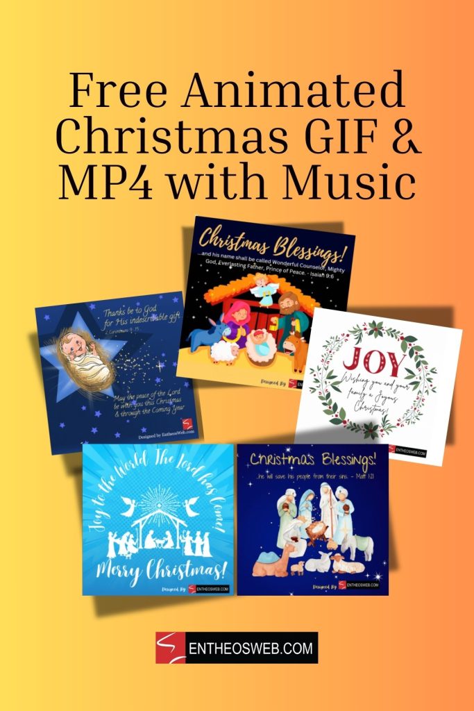 Free animated christmas gif  mp4 with music  bible verses pinterest pin