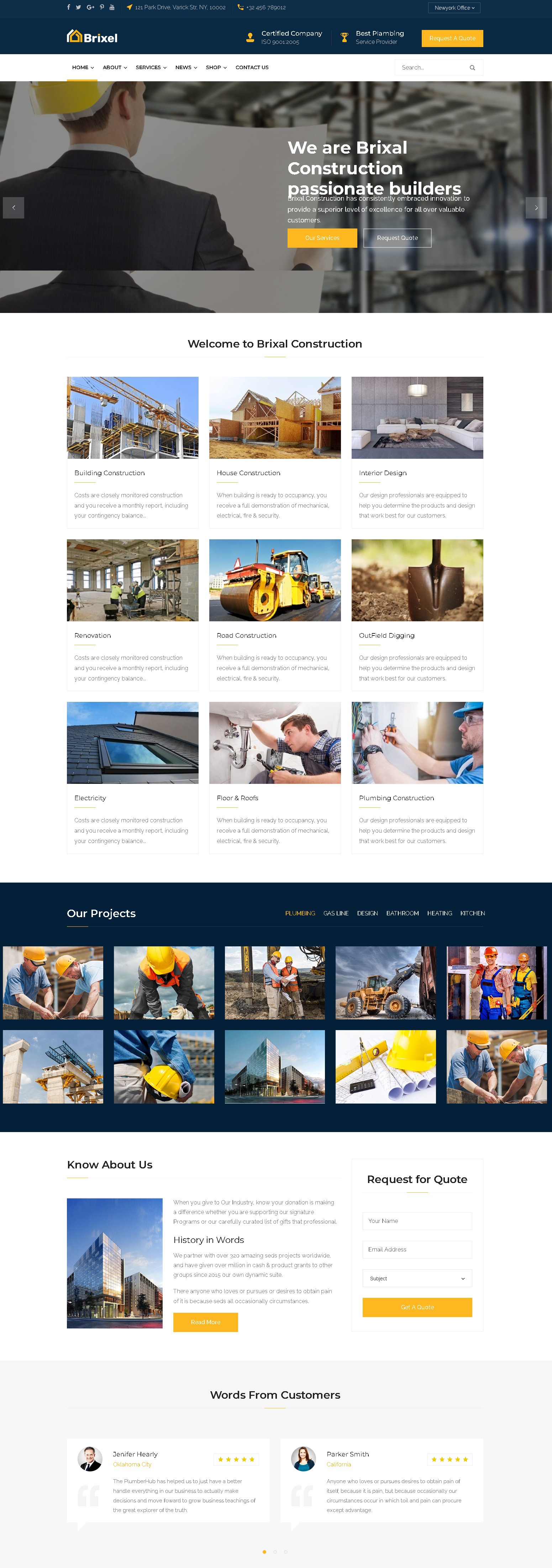 Brixalbuilding   construction and building website template
