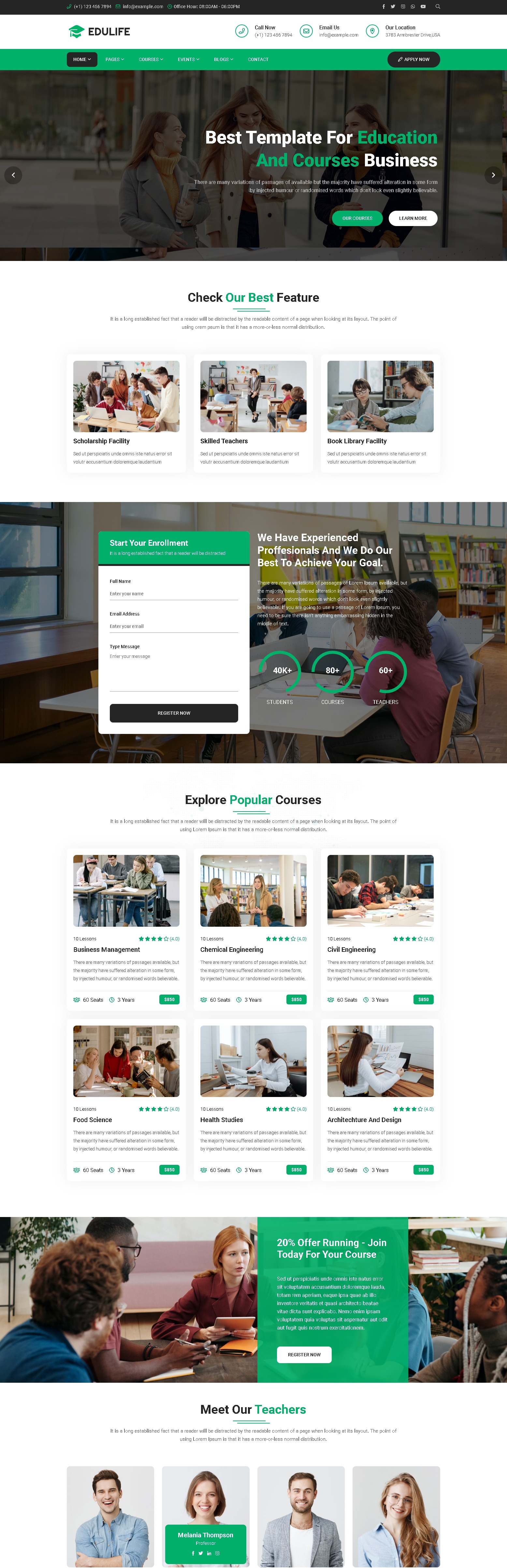 Best Education Website Templates | EntheosWeb