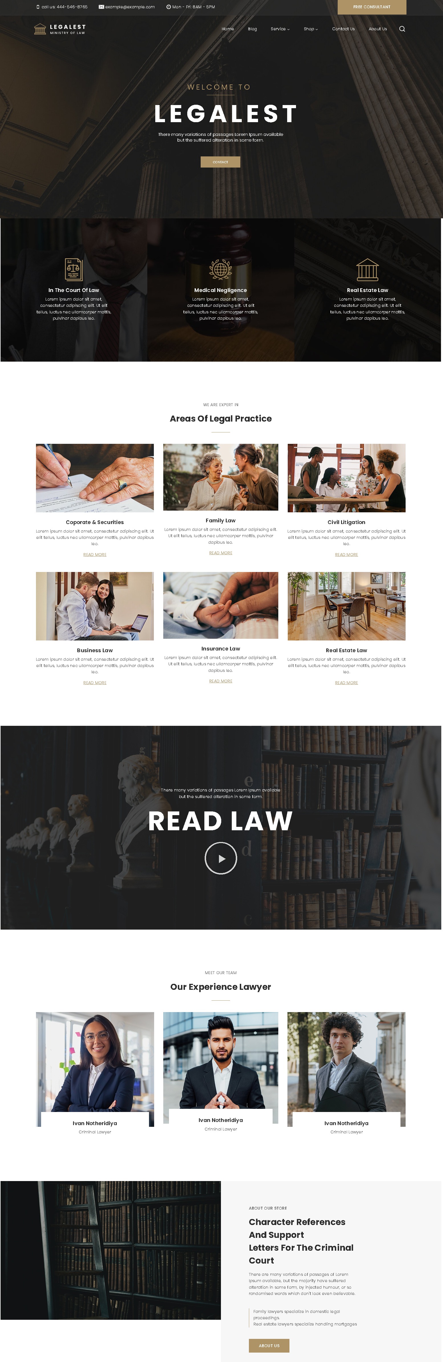 Legalest   lawyer and law firm wordpress theme