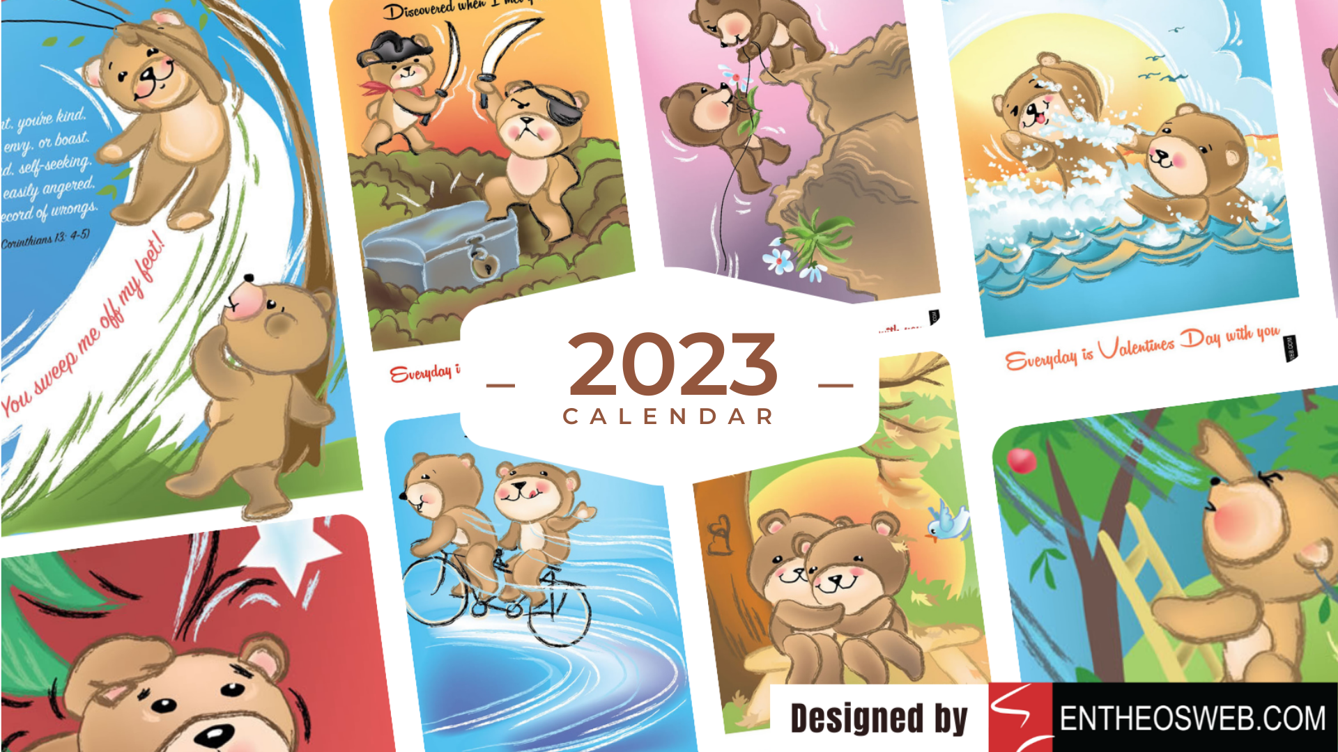 Cute bears valentine 2023 calendar desktop wallpapers cute bears valentine 2023 calendar desktop wallpapers