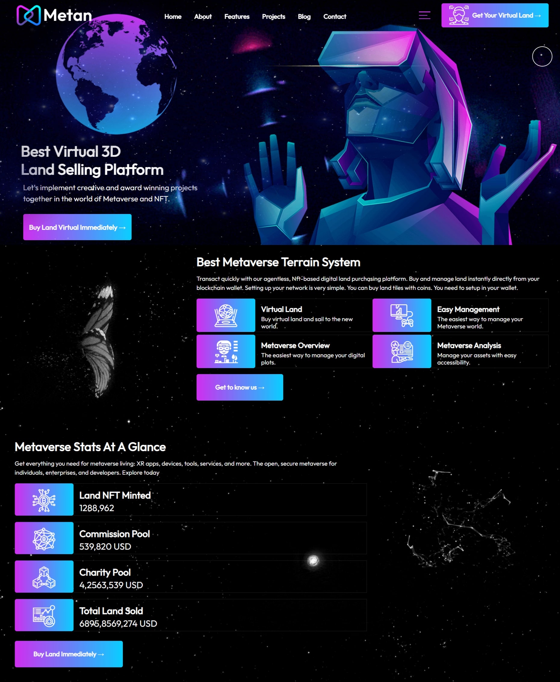Metan   metaverse wordpress theme