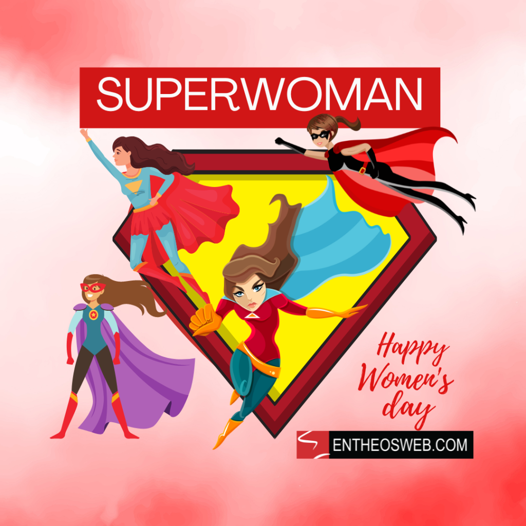 Superwoman happy women's Day