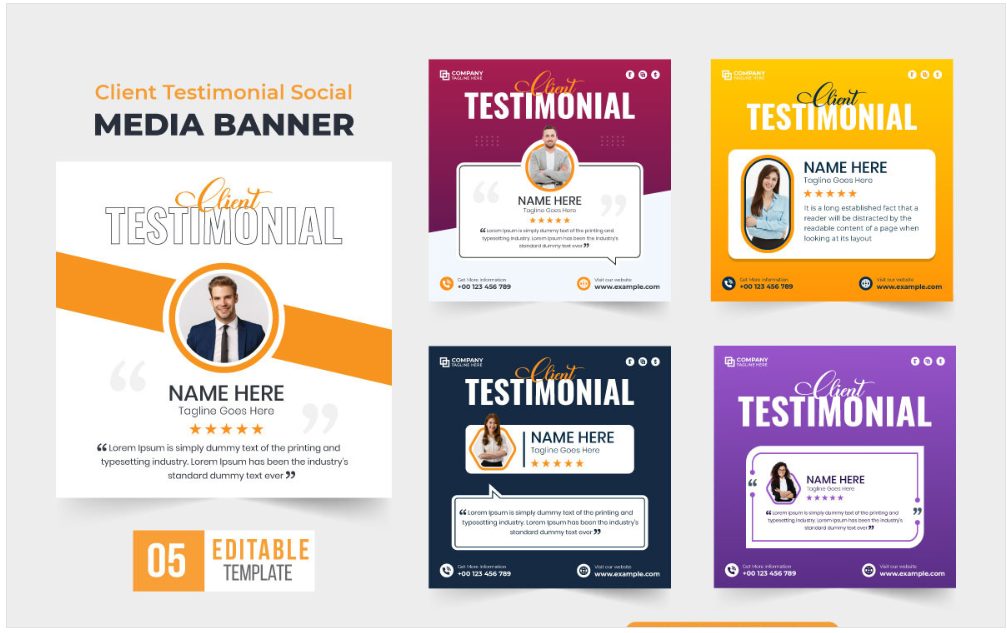 Image | creative testimonial graphic design ideas | entheosweb Image