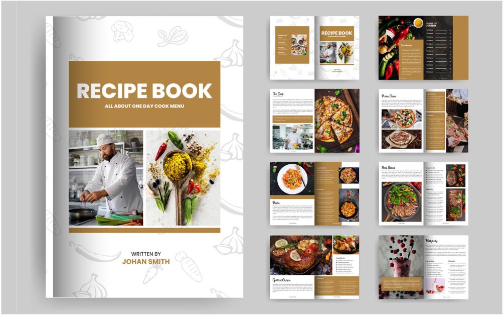 Image | recipe book and cookbook magazine template designs | entheosweb Image