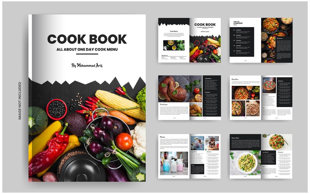 Image | recipe book and cookbook magazine template designs | entheosweb Image