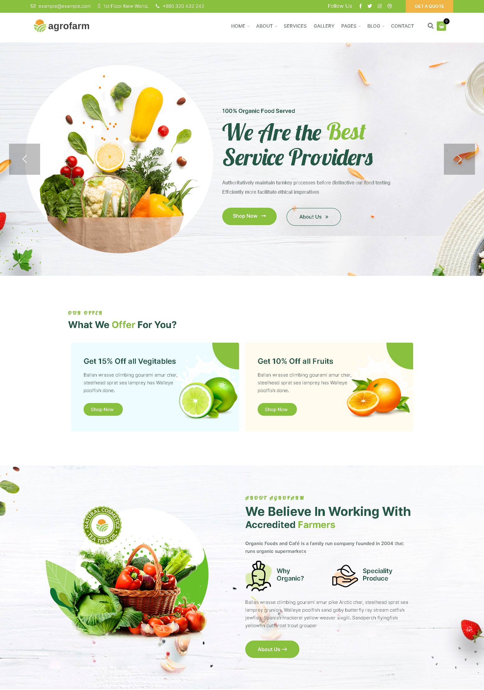 Agrofarm   organic food  organic store wordpress theme